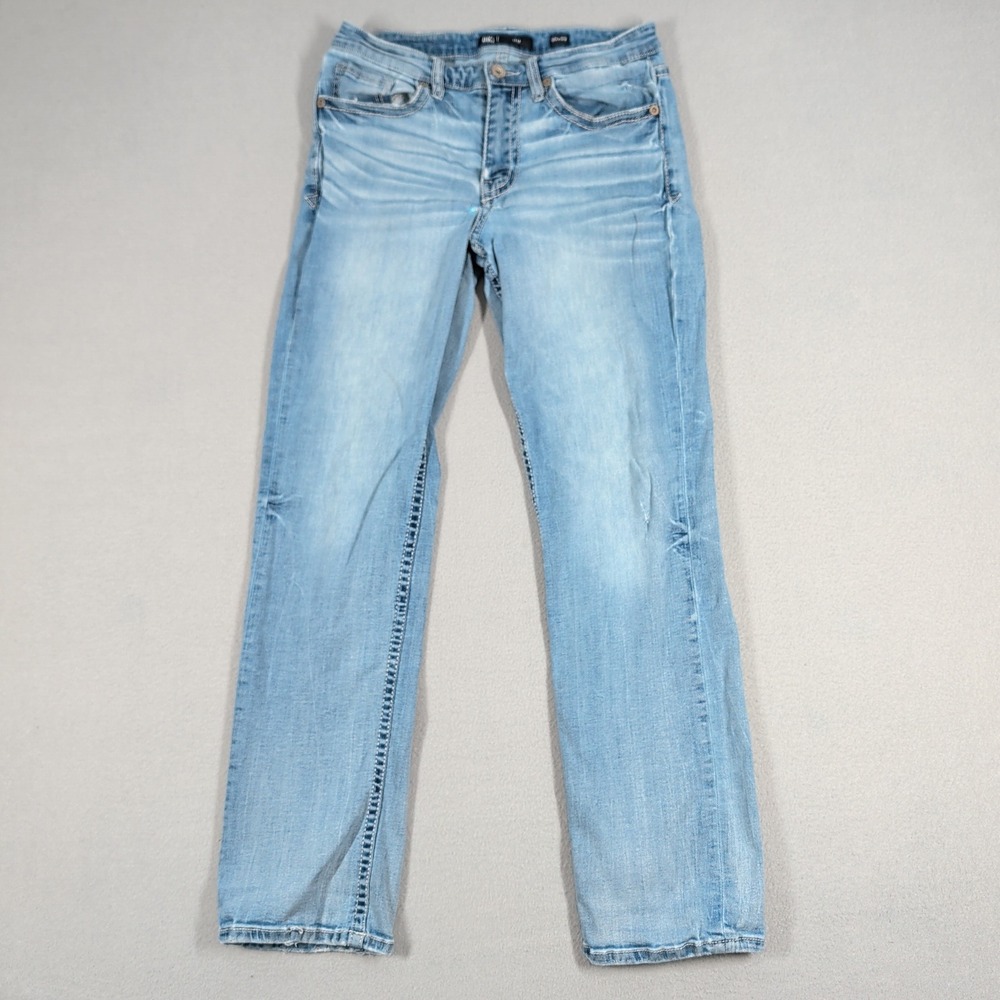 BKE Jeans Mens 30x32 Blue Tyler Straight Leg Stretch Light Wash Denim Casual